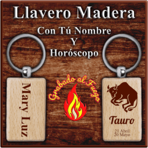 Llavero Madera Regtangular